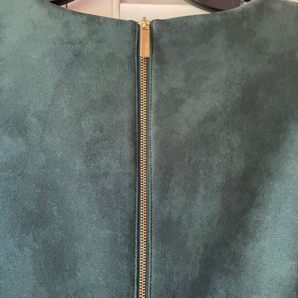 Calvin Klein Emerald Green Suede Dress, Size 12 - Picture 5 of 6